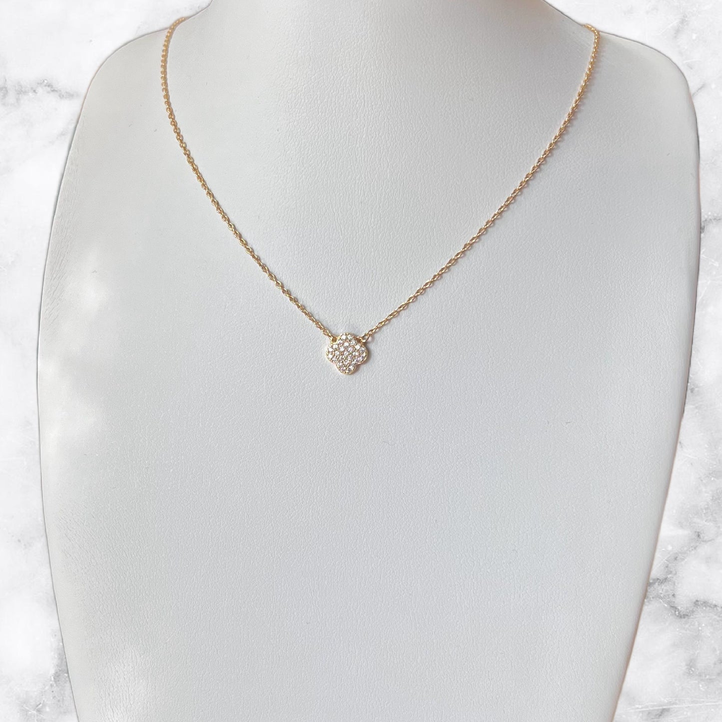 Lucky Micro Pavé Necklace